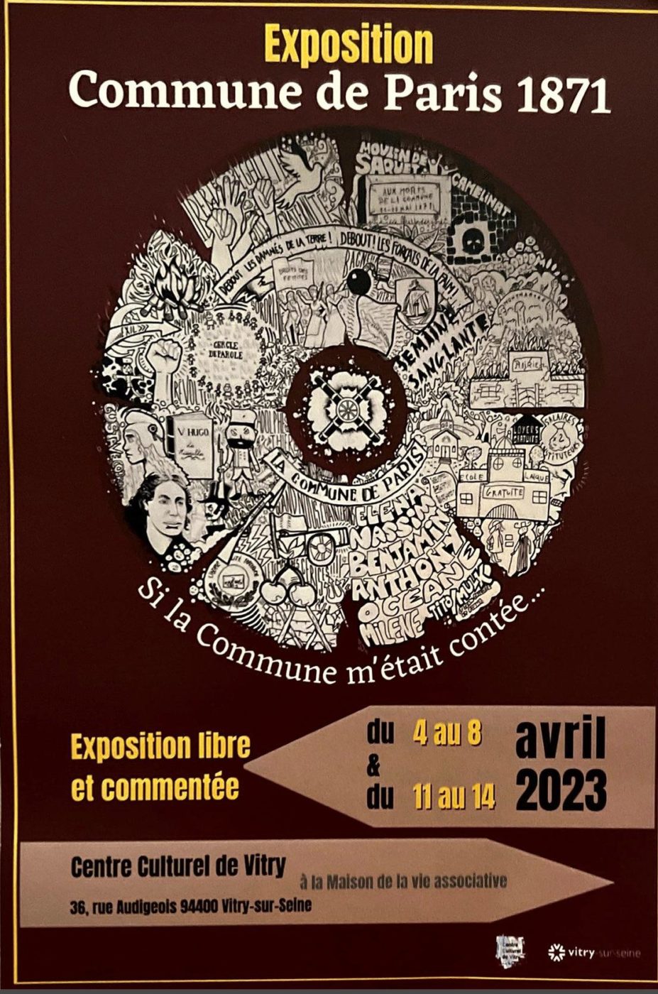 affiche de l'expo La Commune